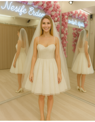 Özel Tasarım Kısa Gelinlikler ile Modern Masallar